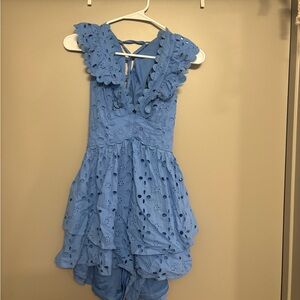 Blue Altard State Ruffle Romper